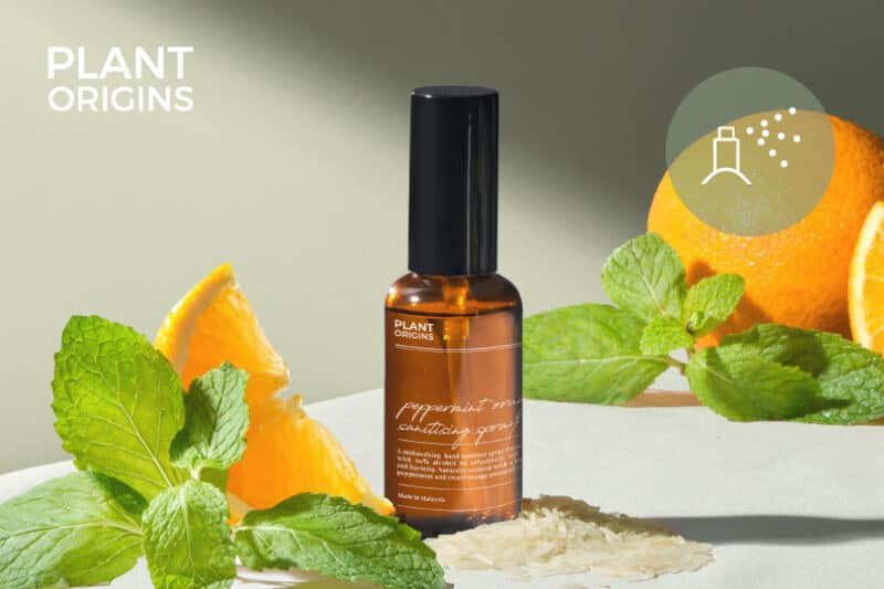 Plant origins peppermint orange spray